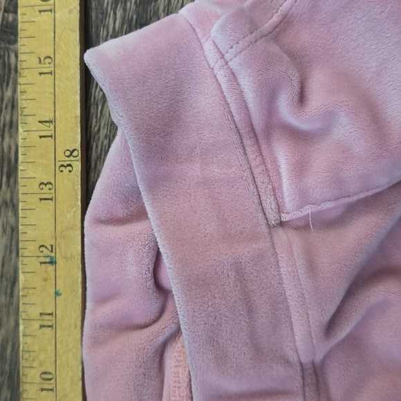 JUICY COUTURE Blush Pink Velour Velvet Lounge PJ Pants Sz L - Picture 4 of 7